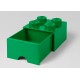 Cutie depozitare LEGO 2x2 cu sertar - Verde (40051734)