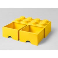 Cutie depozitare LEGO 2x4 cu sertare - Galben (40061732)