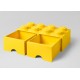 Cutie depozitare LEGO 2x4 cu sertare - Galben (40061732)