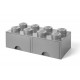 Cutie depozitare LEGO 2x4 cu sertare Gri 40061740