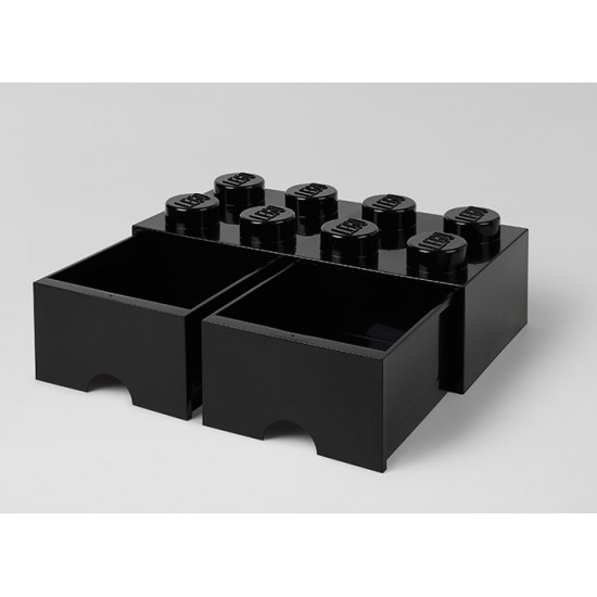 Cutie depozitare LEGO 2x4 cu sertare - Negru (40061733)