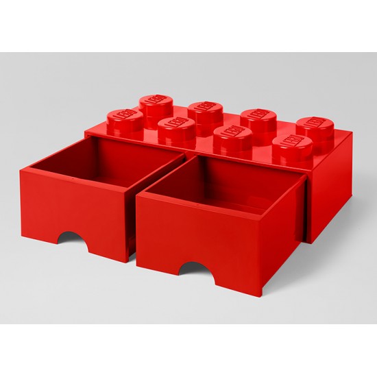 Cutie depozitare LEGO 2x4 cu sertare - Rosu (40061730)