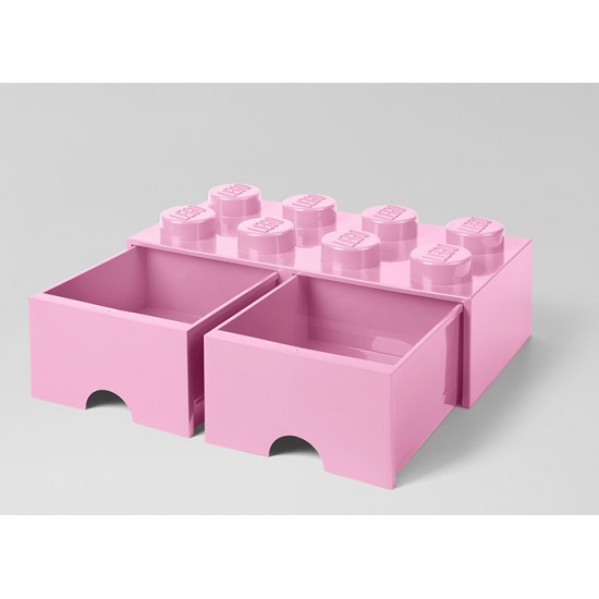 Cutie depozitare LEGO 2x4 cu sertare - Roz (40061738)