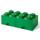 Cutie depozitare LEGO 2x4 cu sertare - Verde (40061734)
