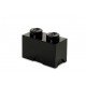 Cutie depozitare LEGO 1x2 - Negru