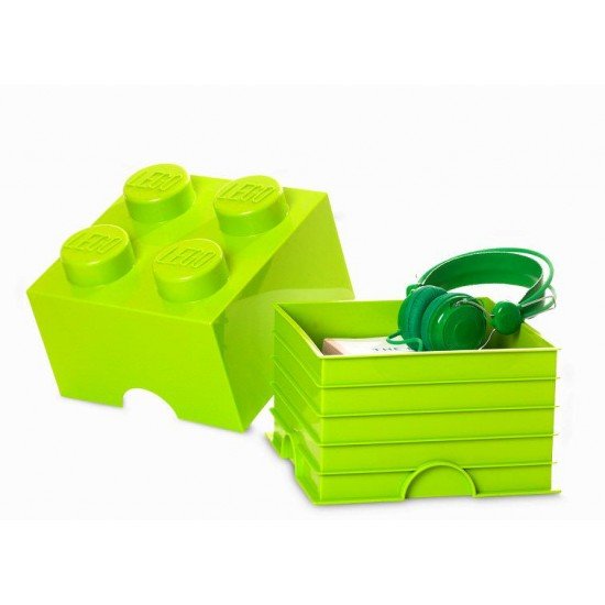 Cutie depozitare LEGO 2x2 - Verde deschis