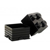 Cutie depozitare LEGO 2x2 - Negru