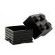 Cutie depozitare LEGO 2x2 - Negru