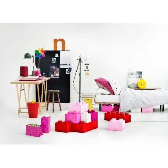 Cutie depozitare LEGO 2x2 - Roz