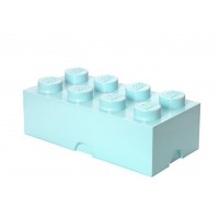 Cutie depozitare LEGO 2x4 - Albastru aqua