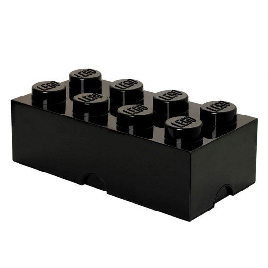 Cutie depozitare LEGO 2x4 - Negru