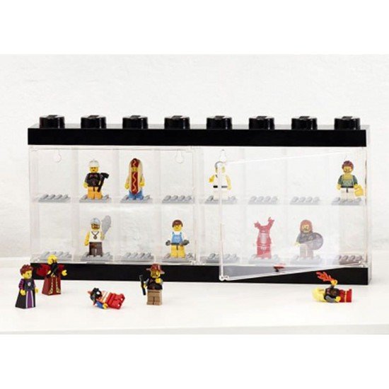 Cutie neagra pentru 16 minifigurine LEGO
