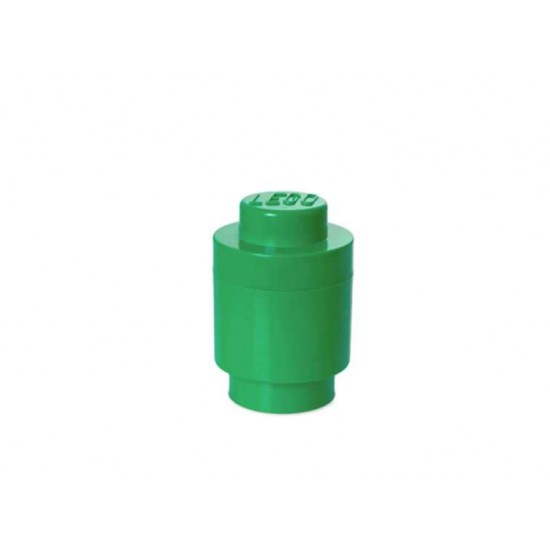 Cutie rotunda depozitare LEGO 1x1 - Verde inchis