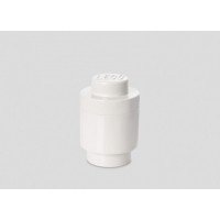 Cutie rotunda depozitare LEGO 1x1 - Alb