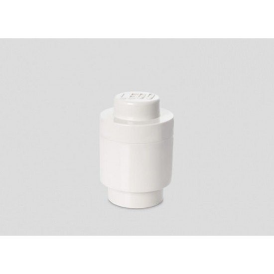 Cutie rotunda depozitare LEGO 1x1 - Alb