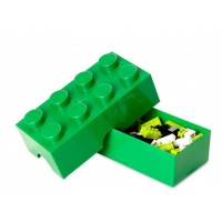 Cutie sandwich LEGO 2x4 - Verde inchis