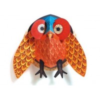 Decoratie pop-up Bufnita colorata