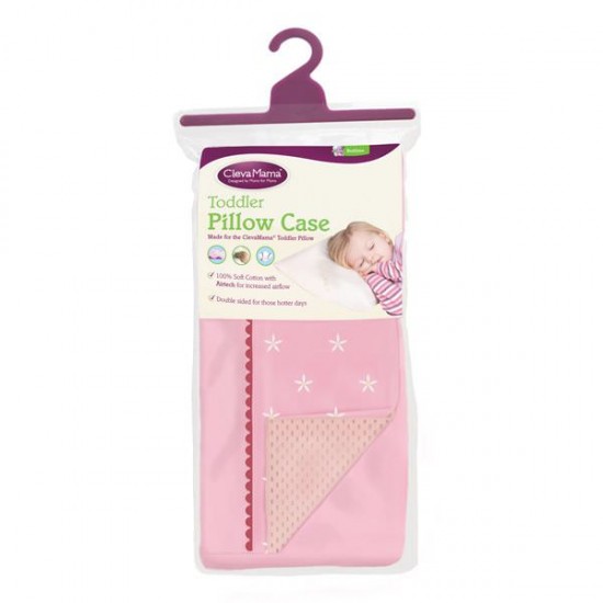 Fata de perna pentru copii roz cu imprimeu 50cmx30cm 7510 Clevamama