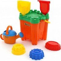 Galeata de nisip Maxi Castel cu 7 accesorii - Cavallino