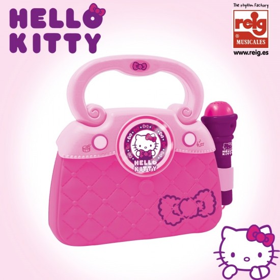Geanta cu microfon si amplificator Hello Kitty 