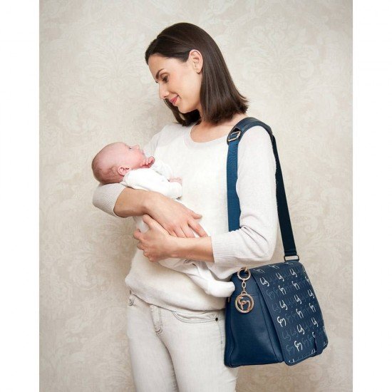 Geanta multifunctionala Ellie Messenger Navy Clevamama