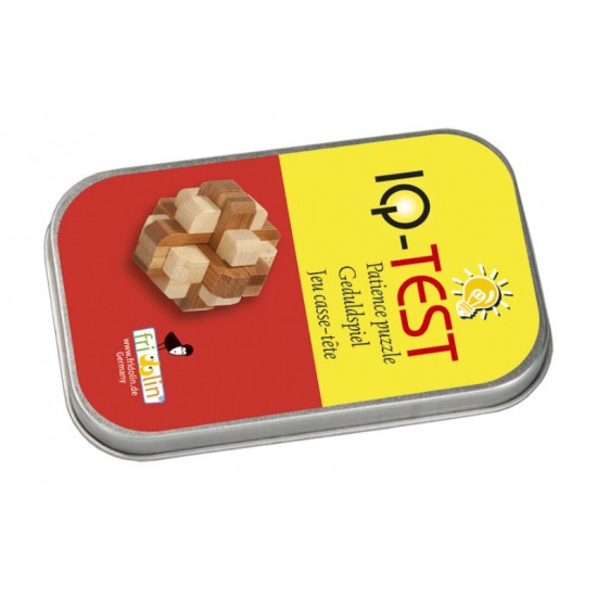 Joc logic IQ din lemn bambus in cutie metalica - 4