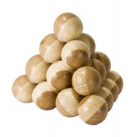 Joc logic IQ din lemn bambus Pyramid in cutie metal