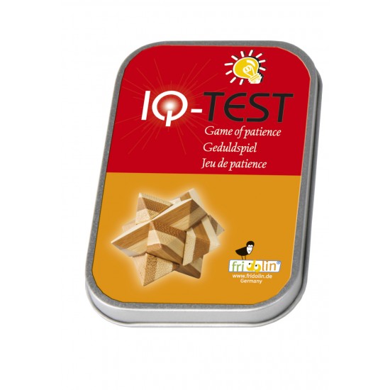 Joc logic IQ din lemn bambus Star in cutie metal