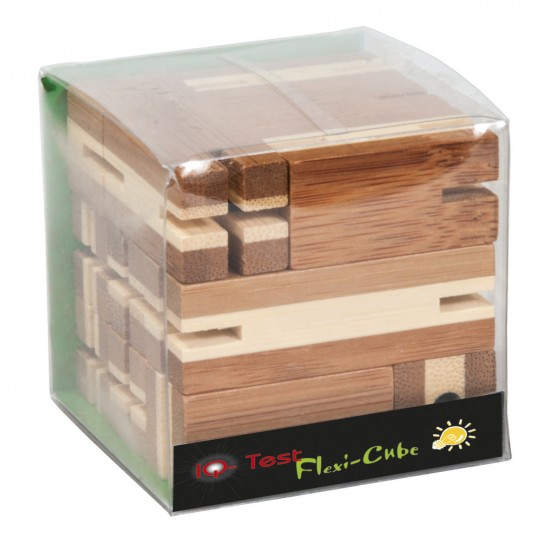 Joc logic puzzle 3D din bambus Flexi-cub 3