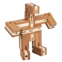 Joc logic puzzle 3D din bambus Flexi-Cub 5