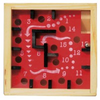 Labirint numerotat cu bila - Rosu