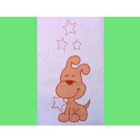 Lenjerie patut cu broderie Hubners Catelusul Vesel 4 piese Verde