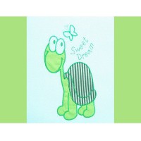 Lenjerie patut cu broderie Hubners Testoasa Somnoroasa 4 piese Verde