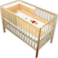 Lenjerie patut cu broderie Hubners Winnie 4 piese Crem