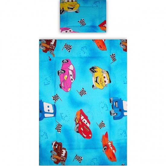 Lenjerie patut Hubners Cars 5 piese Albastru