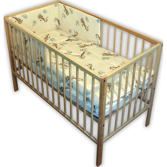 Lenjerie patut Hubners Girafa 4 piese Crem