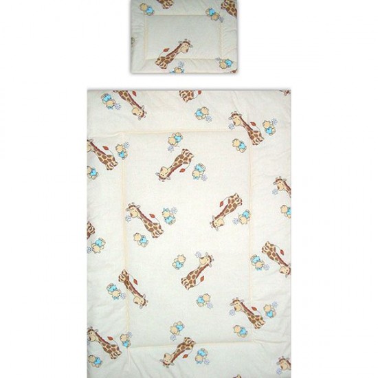 Lenjerie patut Hubners Girafa 5 piese Crem