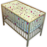 Lenjerie patut Hubners Kitty Floricele 5 piese Crem