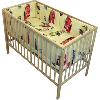 Lenjerie patut Hubners Masinute 5 piese Crem