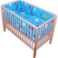 Lenjerie patut Hubners Pisica si Soricel 5 piese Albastru