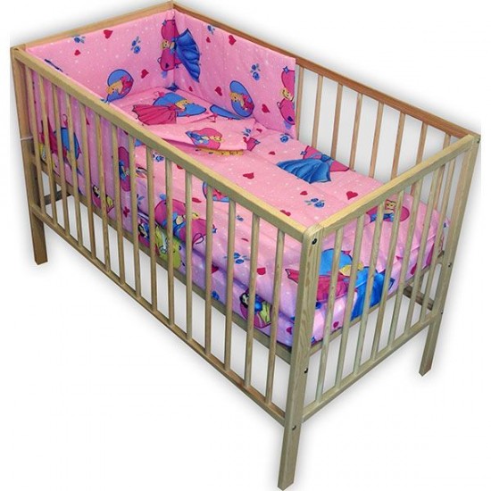 Lenjerie patut Hubners Princess 4 piese Roz