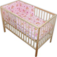 Lenjerie patut Hubners Ursulet cu albinute 4 piese Roz