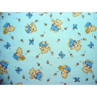 Lenjerie patut Hubners Ursulet cu Albinute 5 piese Albastru