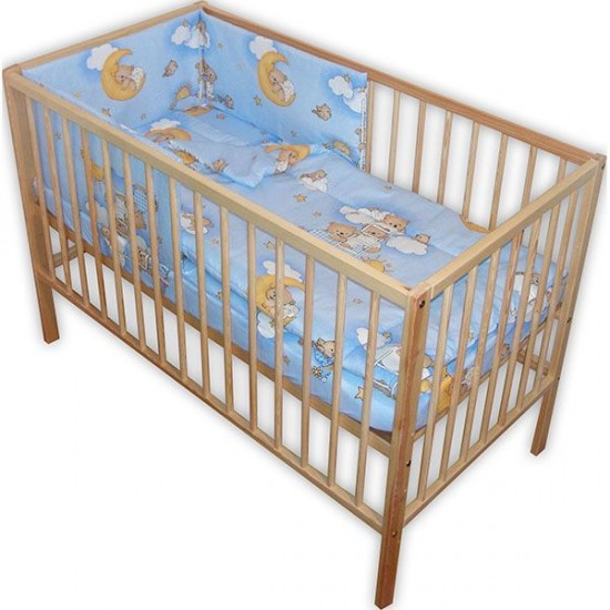 Lenjerie patut Hubners Ursulet Somn Usor 4 piese Albastru