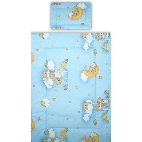 Lenjerie patut Hubners Ursulet Somn Usor 4 piese Albastru