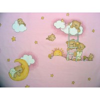 Lenjerie patut Hubners Ursulet Somn Usor 5 piese Roz