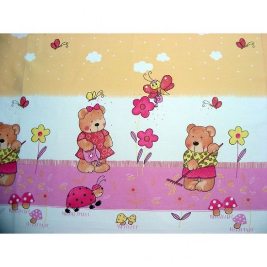 Lenjerie patut Hubners Ursuletul Gradinar 5 piese Roz