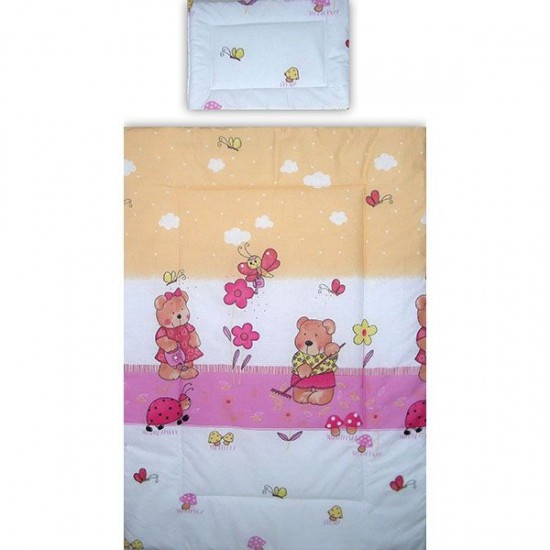 Lenjerie patut Hubners Ursuletul Gradinar 5 piese Roz