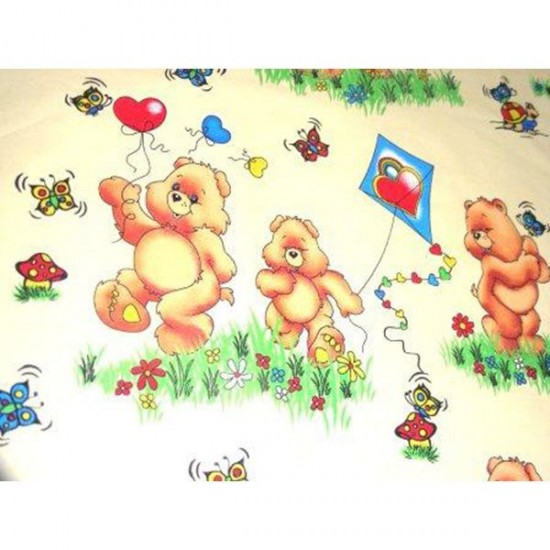 Lenjerie patut Hubners Ursuletul Jucaus 4 piese Crem