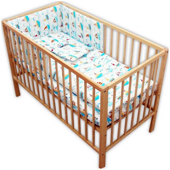 Lenjerie patut Hubners Vaporase 4 piese Albastru